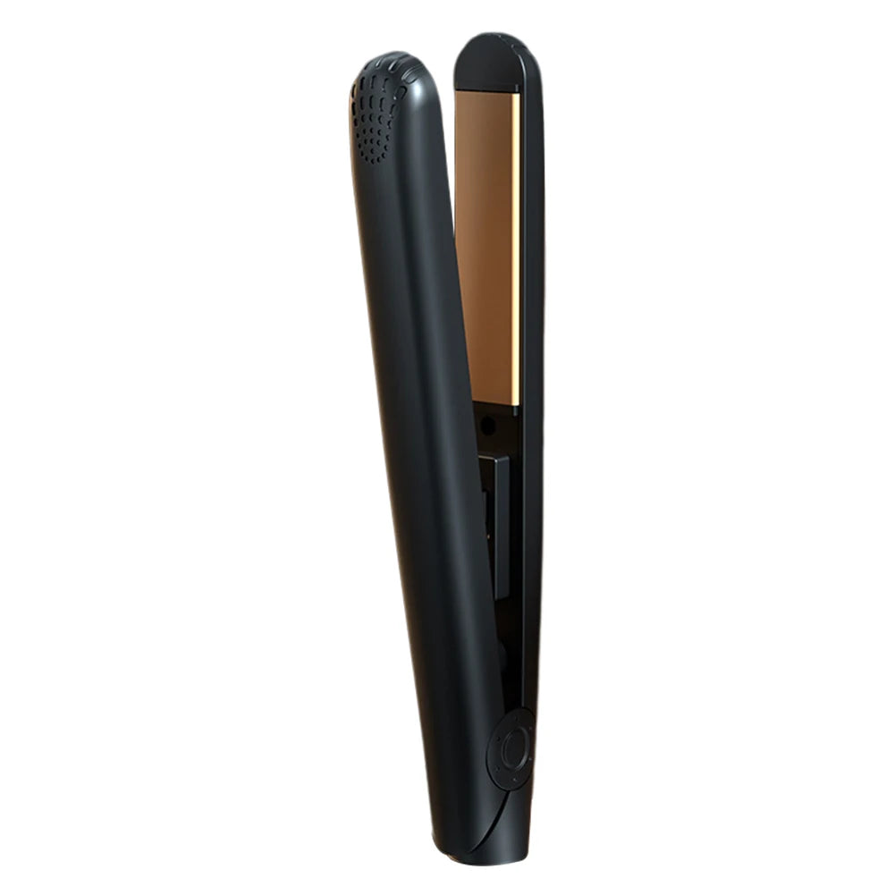 2-in-1 Ceramic Mini Hair Curler Portable Straightener Tourmaline Iron Heating Curling Straight Dual-purpose for Women